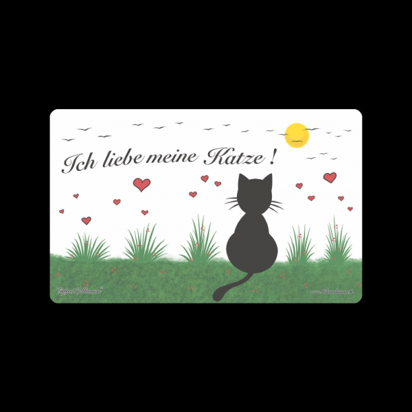 Brettchen Ich liebe meine Katze 10.2021 - katzentassen.de