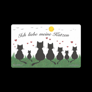 Brettchen Ich liebe meine Katzen 10.2021 - katzentassen.de